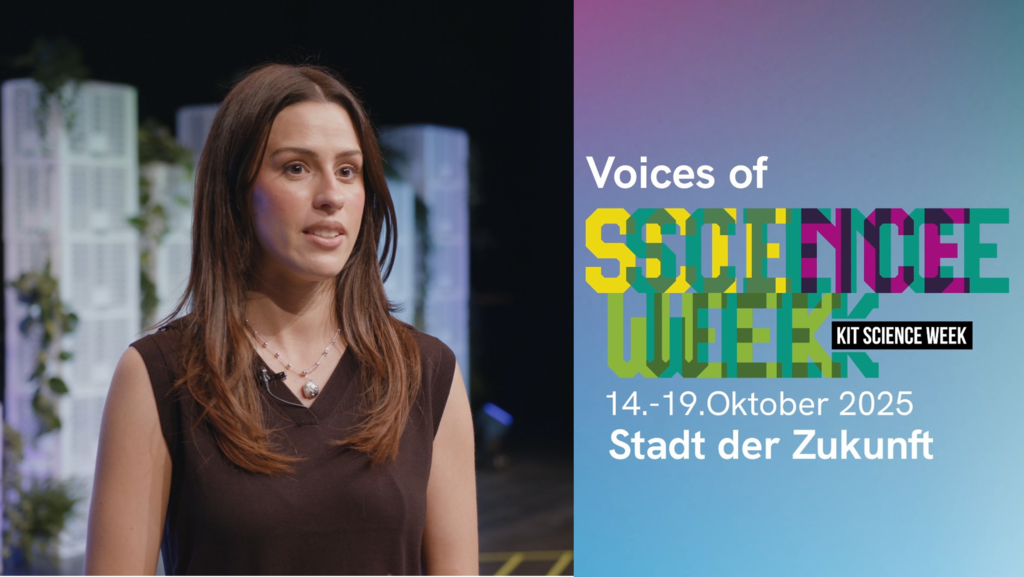 Eine Besucherin der KIT Science Week 2025 berichtet von ihren Vorstellungen für die Stadt der Zukunft
